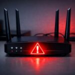 router with warning light