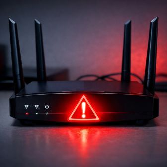 router with warning light